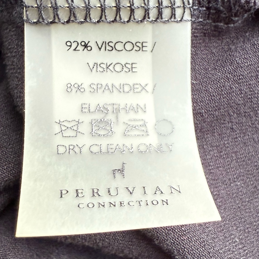 Peruvian Connection Twyla Cropped Wide
Leg Pants Black Jersey Knit Pull On - Picture 6 of 7